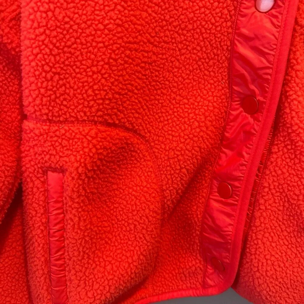 Old Navy Sherpa Jacket Orange Girls Size L 10/12